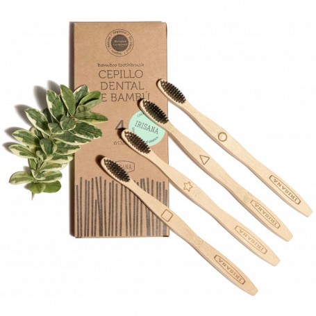 Cepillo dental de Bambú 4 unidades | Irisana
